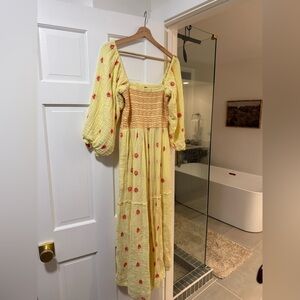 Free People Dahlia Dress Lemonade Maxi